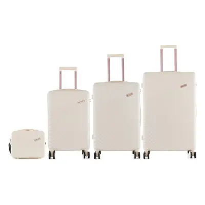 Semiline Unisex's 3-in-1 ABS Suitcases Set+Toiletry Bag T5757-0