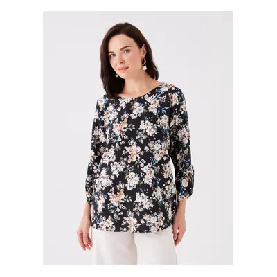 LC Waikiki Crew Neck Floral Long Sleeve Women's Blouse