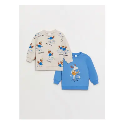 LC Waikiki Crew Neck Printed Long Sleeve Baby Boy Sweatshirt Pack