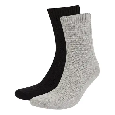 DEFACTO Men's 2-Pack Cotton Winter Boot Socks