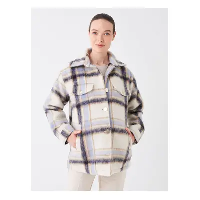 LC Waikiki Plaid Patterned Long Sleeve Maternity Cachet Coat