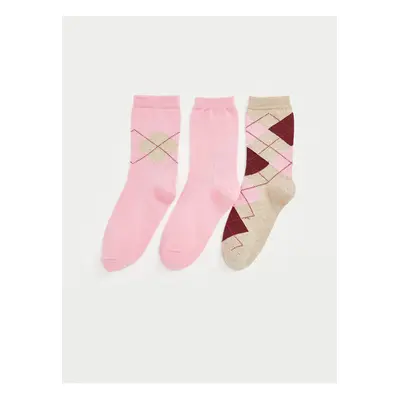 LC Waikiki 3-Pack of Lcw Patterned Women's Socks