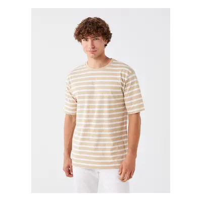 LC Waikiki Crew Neck Short Sleeve Striped Combed Cotton Men's T-Shirt