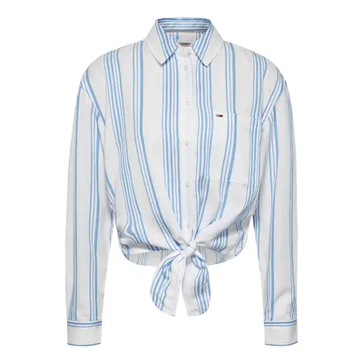 Tommy Jeans Shirt - TJW FRONT TIE STRIPE SHIRT blue