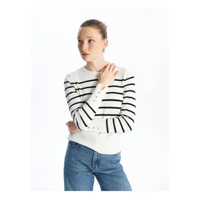 LC Waikiki Crew Neck Striped Long Sleeve Women's Knitwear Sweater