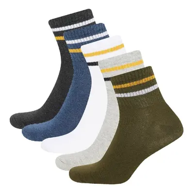 DEFACTO Men's 5-Pack Cotton Ankle Socks