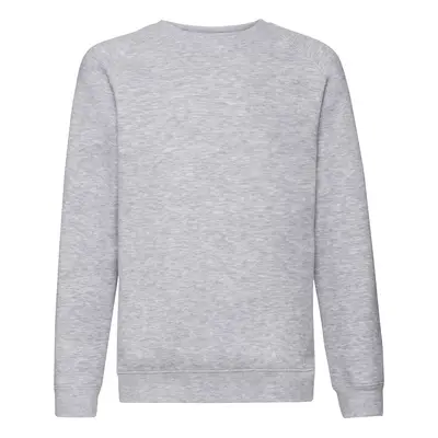 Gray children's sweatshirt Raglan Sweat Fruit of the Loom