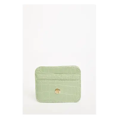 DEFACTO Women's Faux Leather Croco Card Holder