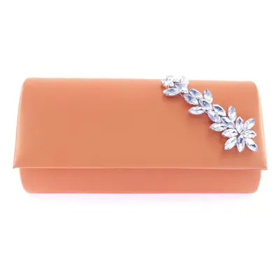 DGN 495-22y Women's Evening Dress Clutch Bag Orange Satin