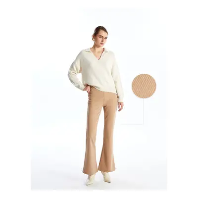 LC Waikiki Lw - Elastic Waist Straight Flare Leg Women's Trousers