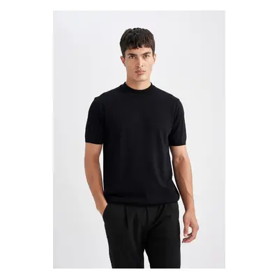 DEFACTO Standard Fit Crew Neck Knit T-Shirt