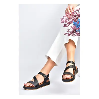 Fox Shoes Black Women's Daily Sandals