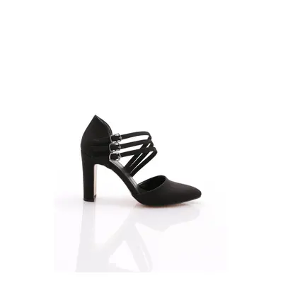 DGN Women's Thick Heeled Ankle Strap Heeled Shoes