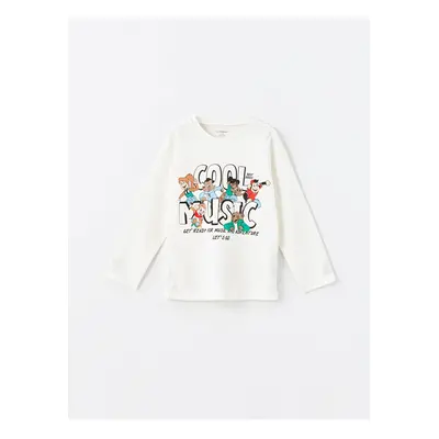 LC Waikiki Crew Neck Long Sleeve Printed Baby Girl T-Shirt