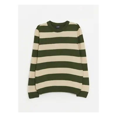 LC Waikiki Lcwk Crew Neck Striped Long Sleeve Boy's Knitwear Sweater