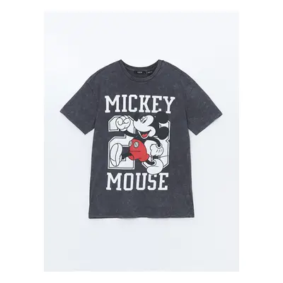 LC Waikiki LCW Crew Neck Mickey Mouse Printed Short Sleeve Women's T-Shirt