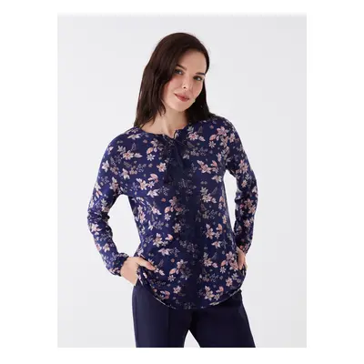 LC Waikiki Tie-Up Collar Floral Long Sleeve Women's Blouse