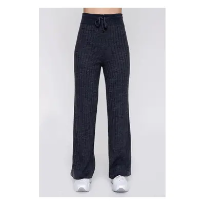 54226 Dewberry Ribbed Knitwear Trousers-ANTHRACITE