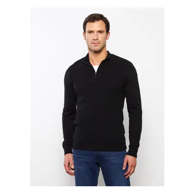 LC Waikiki Zippered High Collar Long Sleeve Men's Knitwear Sweater