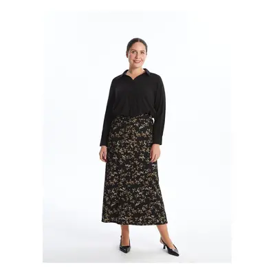 LC Waikiki Lcw Elastic Waist Floral A Cut Women's Skirt