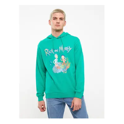 LC Waikiki Men's Long Sleeve Rick and Morty Printed Hoodie