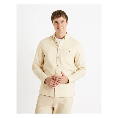 Celio Košile twill regular Carobone - Pánské