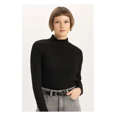 DEFACTO Regular Fit Ribbed Long Sleeve Top