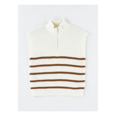 LC Waikiki Crew Neck Striped Oversize Women's Knitted Sweater