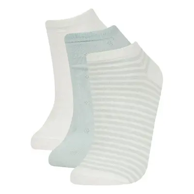 DEFACTO Women's 3-Pack Cotton Ankle Socks