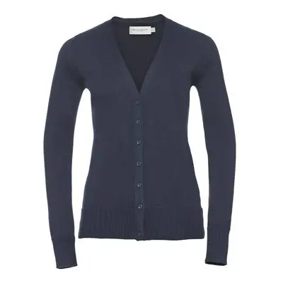 Navy blue women's pointed cardigan Russell