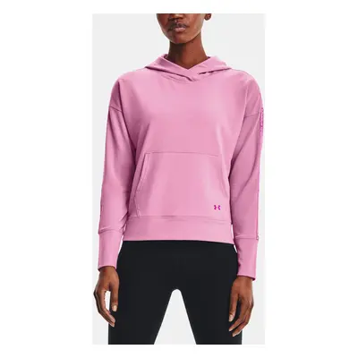 Dámská mikina Under Armour Rival Terry Taped Hoodie Planet Pink