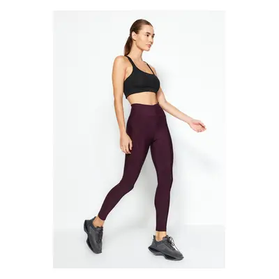 Trendyol Dark Damson Compression Full Length Knitted Sports Leggings