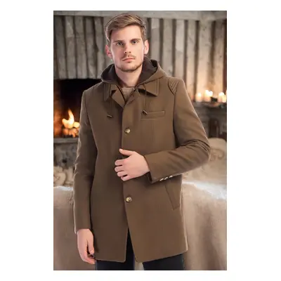 PLT8335 DEWBERRY MEN'S COAT-STRAIGHT CAMEL