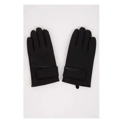 DEFACTO Men's Faux Leather Gloves C7199ax24wn