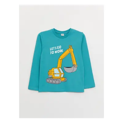 LC Waikiki Crew Neck Printed Long Sleeve Boys' T-Shirt