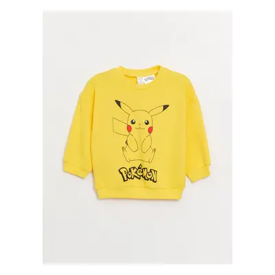 LC Waikiki Crew Neck Long Sleeve Pokemon Printed Baby Boy Sweatshirt