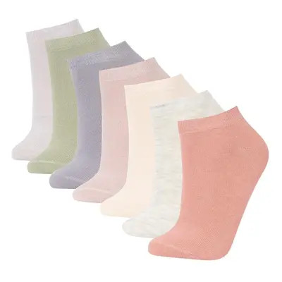 DEFACTO Women's 7-Piece Cotton Booties Socks