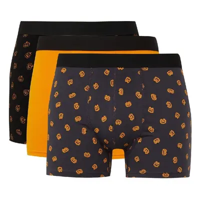 DEFACTO Pumpkin Printed 3-Pack Boxer