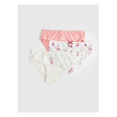 LC Waikiki Printed Cotton Girl's Panties 3-Piece