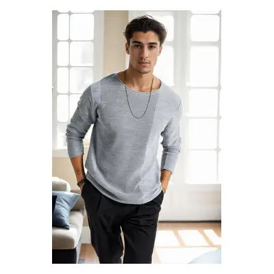 60226 Dewberry Knitwear Menswear Sweater-GREY