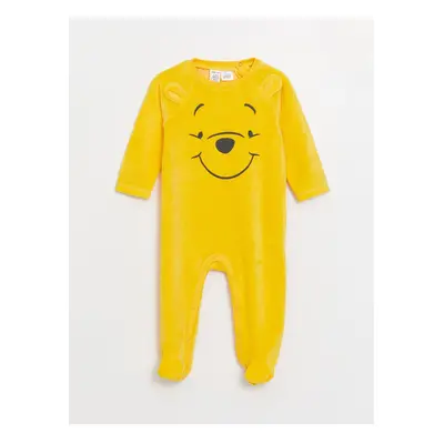 LC Waikiki Crew Neck Long Sleeve Winnie the Pooh Embroidered Baby Boy Jumpsuit