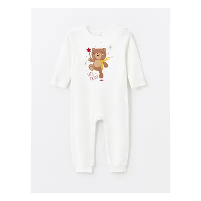 LC Waikiki Lcwk Crew Neck Printed Long Sleeve Baby Girl Jumpsuit