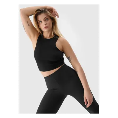 Dámský crop top slim 4F - černý