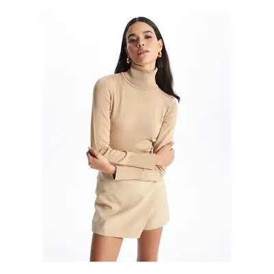 LC Waikiki Turtleneck Plain Long Sleeve Women's Knitwear Sweater