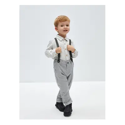 LC Waikiki Basic Baby Boy Pants and Suspenders 2-Piece Set