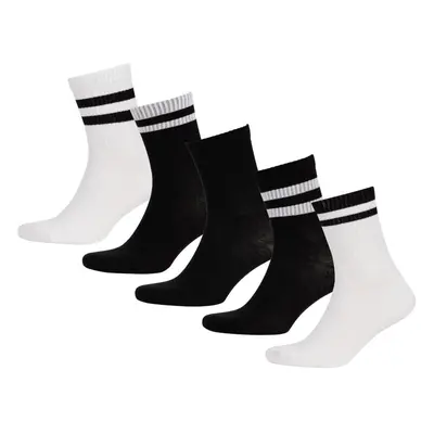 DEFACTO Men's 5-Pack Cotton Ankle Socks