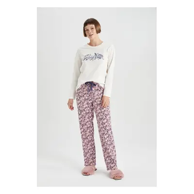 DEFACTO Fall in Love Regular Fit Long Sleeve Pajama Set