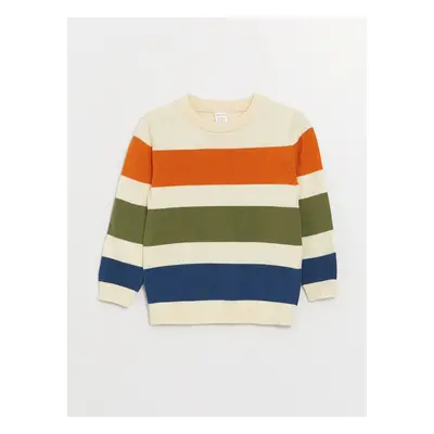 LC Waikiki Crew Neck Long Sleeve Striped Baby Boy Knitwear Sweater