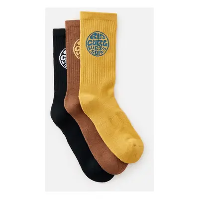 Ponožky Rip Curl WETTY CREW SOCK 3-PK Dusted Chocolat