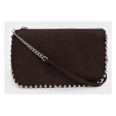 DEFACTO Women's Stud Detailed Suede Crossbody Bag